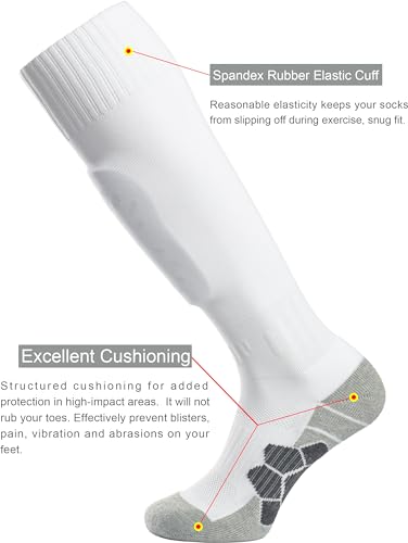 Image of APTESOL Knee High Sport Soccer Baseball Socks for Youth Boys Girls (1 /3 /5 Pairs)