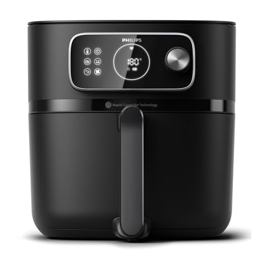 Philips Airfryer Combi 7000-Serie XXL - 8,3L (2kg), 22-in-1 Airfryer, WiFi Connected, 99% minder toegevoegd Vet** met Rapid CombiAir, HomeID App, Zwart (HD9876/90)