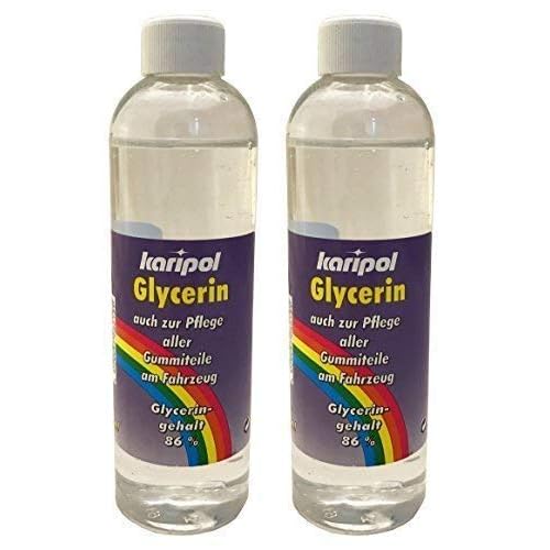 Preisjubel 2 x 250ml karipol Glycerin, Gummipflege z.B. für Auto, Gummireiniger