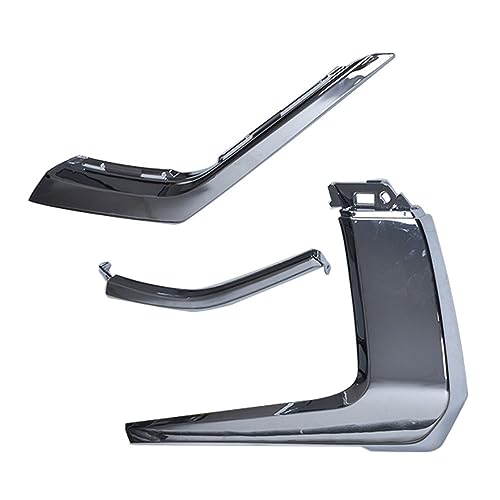 3Pcs Chrome Front Left Side Bumper Molding Trim Set Replacement for Outlander 2016-2019 Replacement for 6407A141 Replacement for 6407A145 Replacement for 6407A143