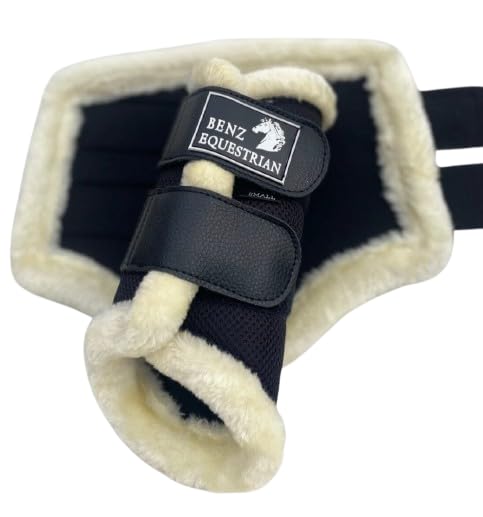 Benz Equestrian Breathable Brushing Boots with Fleece Trim and Mesh Tendon Protection for Horse Full ( Large )