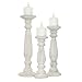 Deco 79 Mango Wood Decorative Candle Holder Candle Stand, Set of 3 Candlestick Holder 18
