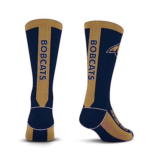 For Bare Feet NCAA MONTANA STATE BOBCATS MVP Crew Sock Team Color Medium