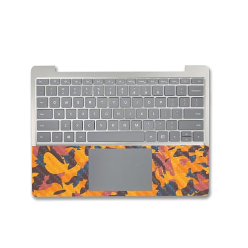 Image of MightySkins Carbon Fiber Skin Compatible with Microsoft Surface Laptop Go 3 (2023) Full Wrap Kit - Autumn Camouflage | Protective, Durable Textured Carbon Fiber Finish | Made in The USA