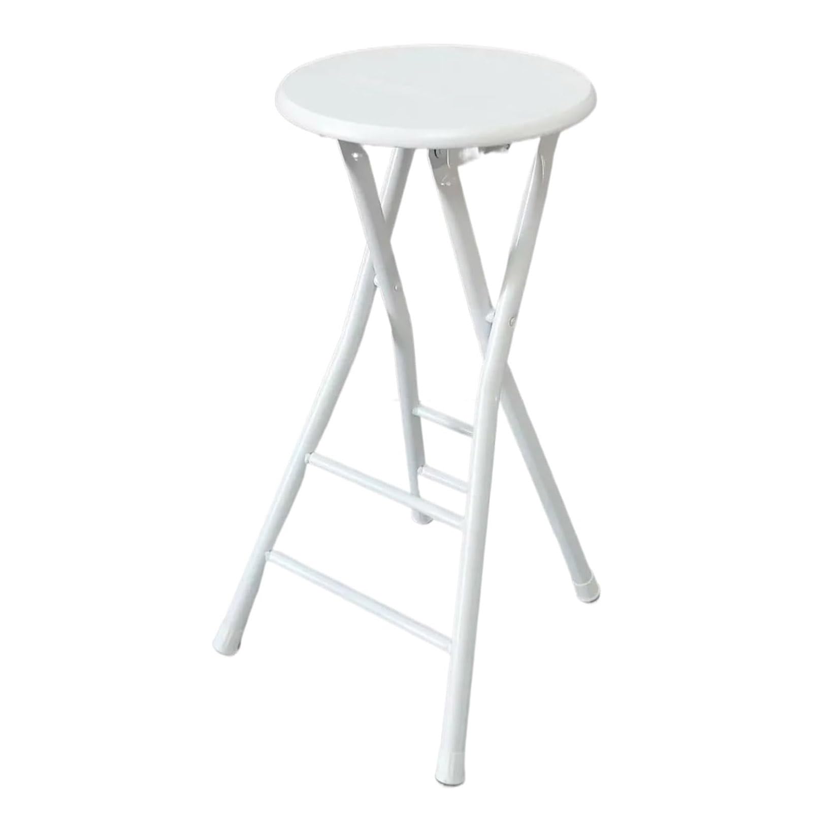 Tabouret de bar pliable 81 cm avec dossier et repose-pieds en bois naturel pour cuisine