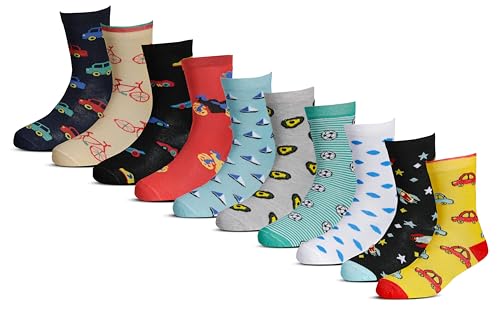 Image of RC. ROYAL CLASS Boys and Girls Cotton Multicolored Printed Socks(Pack of 10 Pairs)