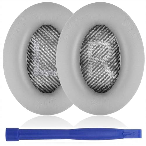 Professional Ear Pads Cushions Replacement 1 Pair Earpads, Good Breathable Headphone Ear Pads, Compatible with Bose QuietComfort QC35 and Quiet Comfort QC35II (Gray)