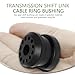 2 PCS Car Transfer Case Shift Linkage Bushing Grommets,Transmission Shift Linkage Kit with E-Clips, Replaces OEM #68078974AA 68078975AA, for Dodge Ram 1500 2500 3500 (Black)