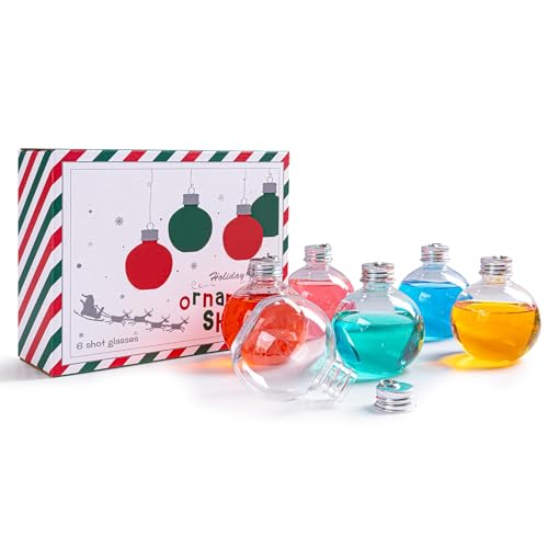 6 Stück Weihnachtsbaumkugeln, 150ml füllbar, Weihnachtskugeln,...