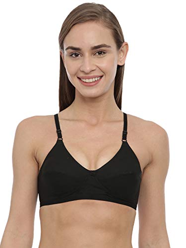 Image of BLOSSOM Women Double Layered Full Coverage Non Wired Non Padded 100% Cotton, Back Closure, Everyday Bra [ A-6 Thin ]