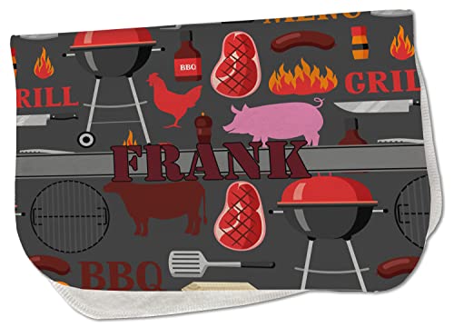 Baby Milano Personalized Barbeque Burp Cloth - Fleece w/Name or Text