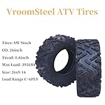 Set-of-2-All-Terrain-Tires-AT26x9-14-6PR-ATV-Tires-All-Terrain-ATV-UTV-Mud-Trail-TiresSet-of-2-Tubeless