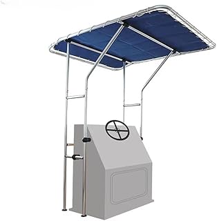 T-Top Bimini Top for Center Console Boat – Aluminum Frame Sun Shade Canopy – UV Protection – Fits Fishing Boats, Bay Boats, Skiffs – Custom