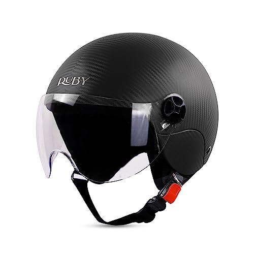 Steelbird SBH-16 Ruby ISI Certified Open Face Helmet with Skull Cap