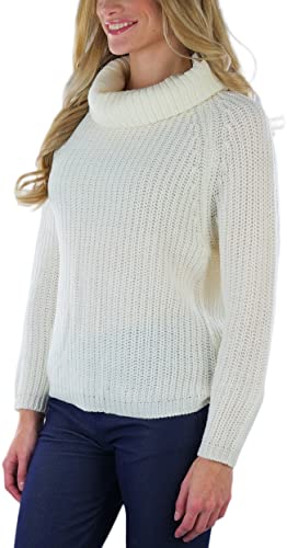 Image of ToBeInStyle Women's Classic Knit Fold Over Turtleneck Pullover