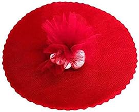 BARATTI Pack of 100 Red Fairy Veils Tulle Organza Round Veils Favours DIY Confetti