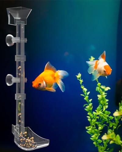 KINGYEENUO Shrimp Feeder Set - Aquarium Fish Feeder Tube Kit with Feeding Ring, Cleaning Brush, Tank Feeding Tube