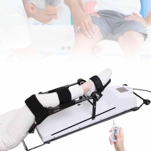 Entrenador de rehabilitación de articulación de rodilla con control remoto inalámbrico, máquina de tracción de extremidad inferior ajustable 0-120° para fisioterapia post-fractura y entrenamiento de piernas miniatura 1