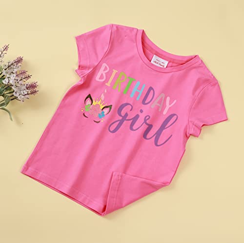 Image of Unicorn Mermaid Birthday Girl Shirt - Casual T-Shirt Top Tee