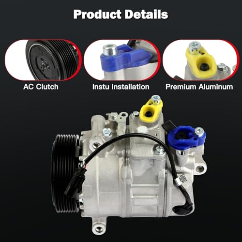Image of CCIYU AC Compressor w /Clutch for BMW 535i GT 3.0L 2010