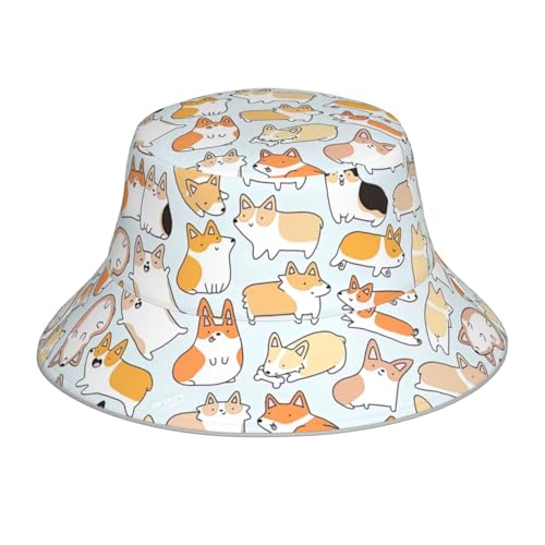 XULLZH Gorra de pescador reflectante de doble cara con estampado de perro para hombres y mujeres, para exteriores, playa, viajes, verano, negro, talla única, Negro, talla única