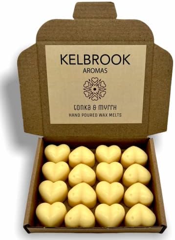 Lavender and Chamomile Wax Melts - 16 Highly Scented Soy Wax Melts Hearts by Kelbrook Aromas | Up to 90 Hours of Long Lasting Fragrance | Plastic Free | Vegan