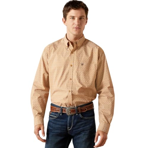 Ariat Men's Tan Burnis Long Sleeve Button Shirt