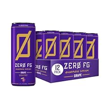 ZERO FG Energy Drinks - Bold Grape Flavor, 140mg of natural caffeine, no artificial colors, no artificial flavors Pack of 12 12 Fl. Oz., Grape