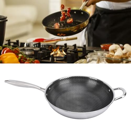 Wok AUNMAS Acero Inoxidable 32 cm Antiadherente miniatura 6