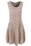 kleid schlamm Der Topseller - jetzt in neuer Version mit Stickerei vorne. Wunderschönes, ärmelloses Leinenkleid von PEKIVESSA mit Rundhalsausschnitt und zwei aufgesetzten Taschen. Unter den Taschen ist das Sommerkleid mit Spitze verziert.