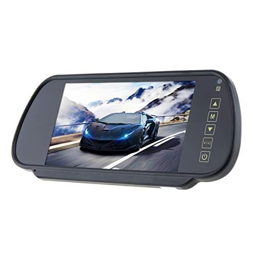 7 Pollice 16:9 2-Channel Video Input Auto RGB Display Digitale Rear View VCR Monitor con Touch Button