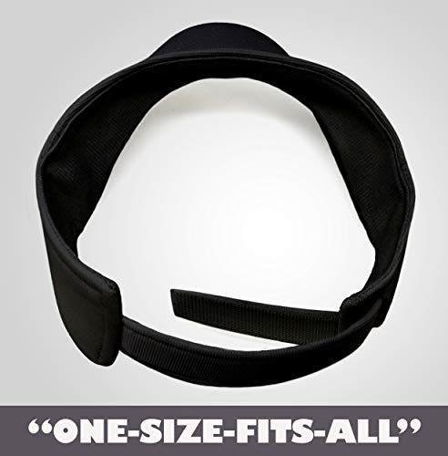 Athle Sport Sun Visors For Women And Men - No Headache Design Sun Visor Hat With Built-In Sweatband And Non-Slip Grip - Unisex Design - One Size Fits All - Black #TOP4