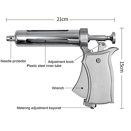 Injetor de seringa de gado contínuo injetor de animais semi automático de aço inoxidável injetor aju