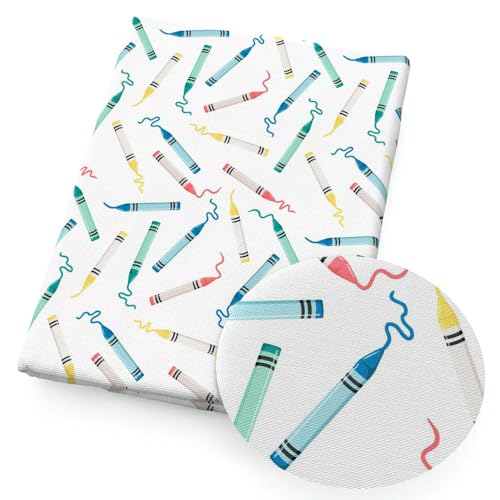 Tissu pour patchwork ZBDP en coton polyester imprimé crayons