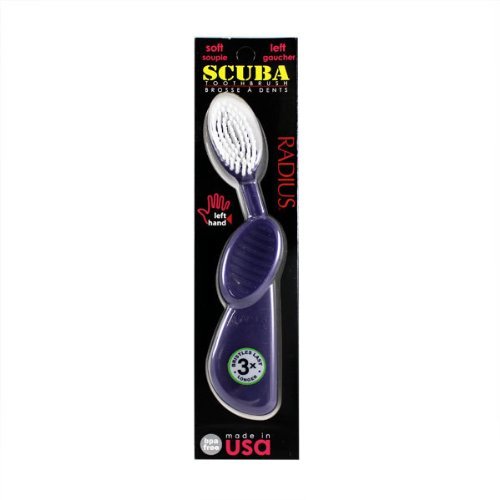Radius Scuba Purple Toothbrush - Left Handed toothbrush