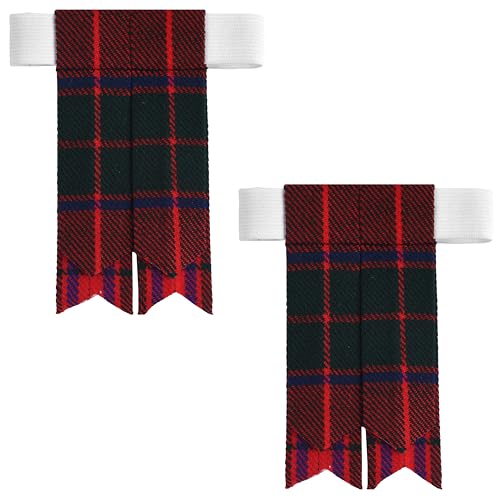 Image of Scottish Tartan Kilt Flashes with Elastic Adjusters