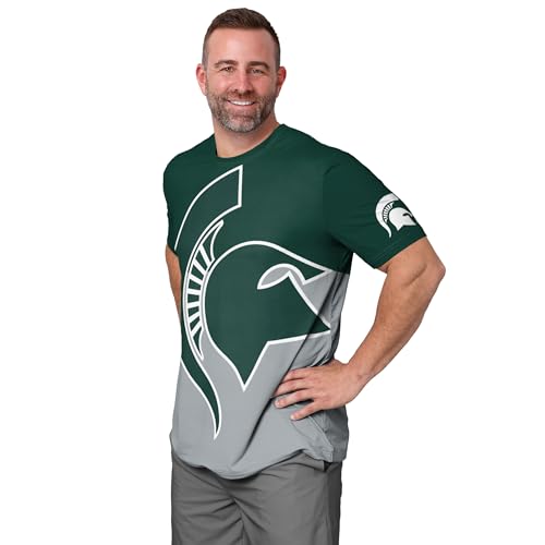 Rash guard FOCO cropped para hombre con gran logotipo llamativo de la NCAA para agua