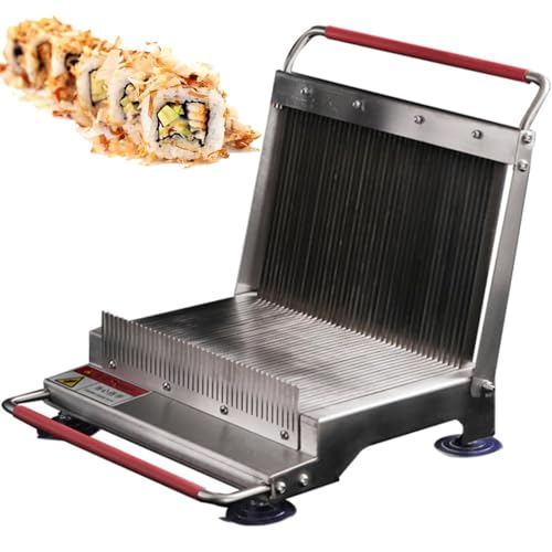 Cortador de rollos de sushi, cortador de acero inoxidable con 8 mm de grosor para rebanadas uniformes en restaurantes y cantinas