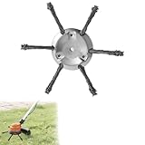 Lyreh Steel Wire Grass Trimmer Head, 6 Inch Universal Replacement for Lawn Mowers & String Trimmers Heavy-Duty Grass Metal Eater Blade with Quick-Install Adapter