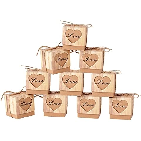 Auped Geschenkboxen Schachteln Vintage Hochzeit Taufe Gastgeschenke Boxen Cover
