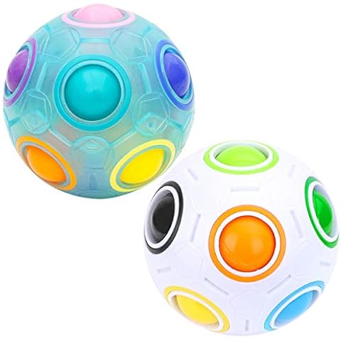 Juguetes fidget para estallar burbujas Easehome Magic Rainbow Ball 2 Pack Cover