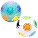 Easehome Magic Rainbow Ball 2 Pack Rainbow Speed Puzzle Cube Magico Cubo Educación Juguetes para Niños