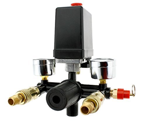 Micro Trader Régulateur de pression avec interrupteur de compresseur d'air 131 mm