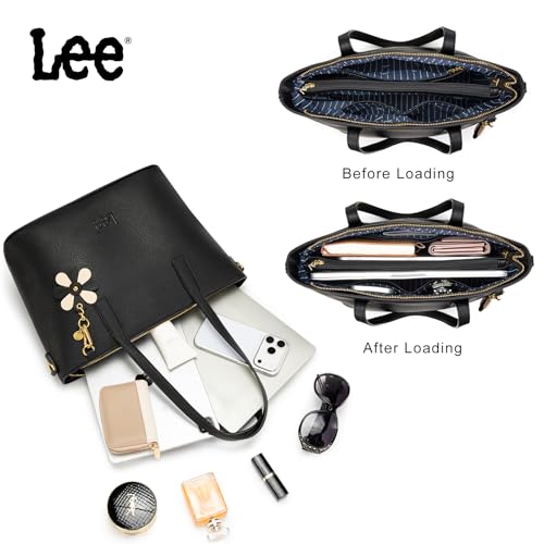 Bolso grande tipo tote para mujer con bandolera y asa miniatura 6