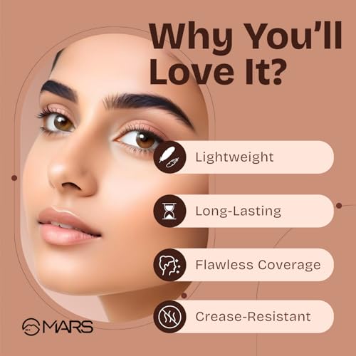 Image of MARS SPF50 PA++++ Cancel Concealer with Radiant Natural Finish (6.0 ml) (08-ESPRESSO ELEGANCE) | Lightweight | Medium to High Coverage | Long-Lasting & Multi-Purpose | Crease Resistant (Pack of 3)