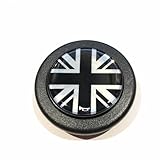 英国旗 ユニオンジャック 黒銀 ホーンボタン (ローバーミニ トライアンフ アースチン ヒーレースプライト ロータス ケーターハム 等に)