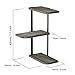 Love-KANKEI Corner Shelf Wall Mount 3 Tier Rustic Wood Floating Shelves for Bedroom Living Room Bathroom Kitchen Weathered Grey