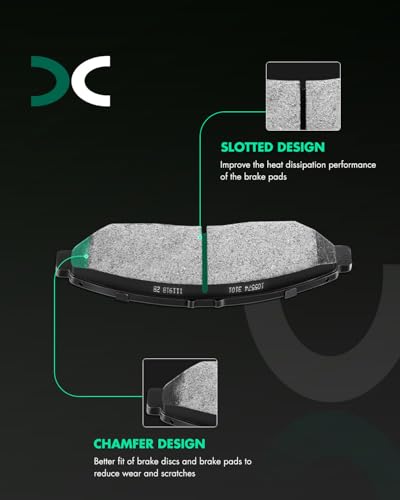 Image of SCITOO Disc Brake Pads Kits D1378-8396 & D1585-8397 Front Rear 8Pcs Brake Pads Set Fit For Honda For Pilot 2012-2015