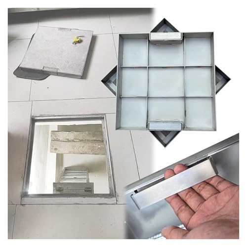 XAXIAMZ Invisible Manhole Cover 22"-39" Adjustable Heavy-Duty Access Lid for Docks, Square Inspection Cover for Industrial Use (24"x24" / 61x61cm)