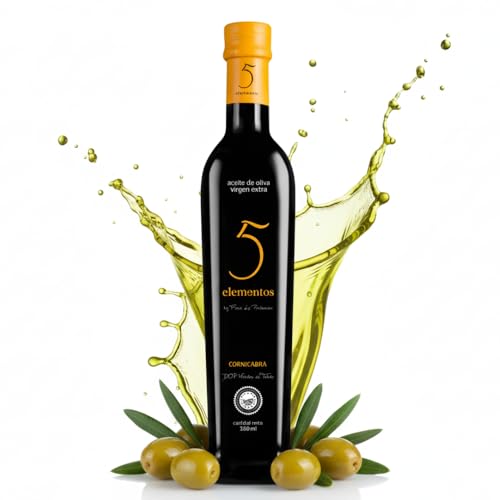 5 Elementos Aceite de Oliva Virgen Extra Cornicabra | DOP Montes de Toledo | AOVE de Nueva Temporada Extracción en Frío (500ml)